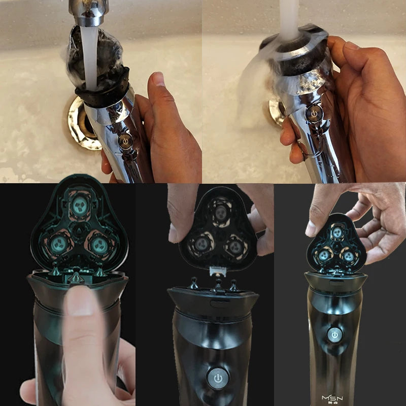 Mens 3D Waterproof Electric Razor