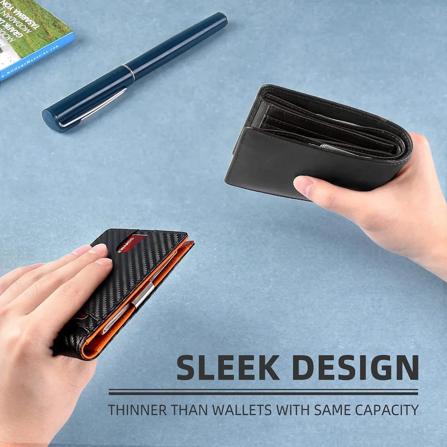 Men's Leather RFID Minimalist Wallet