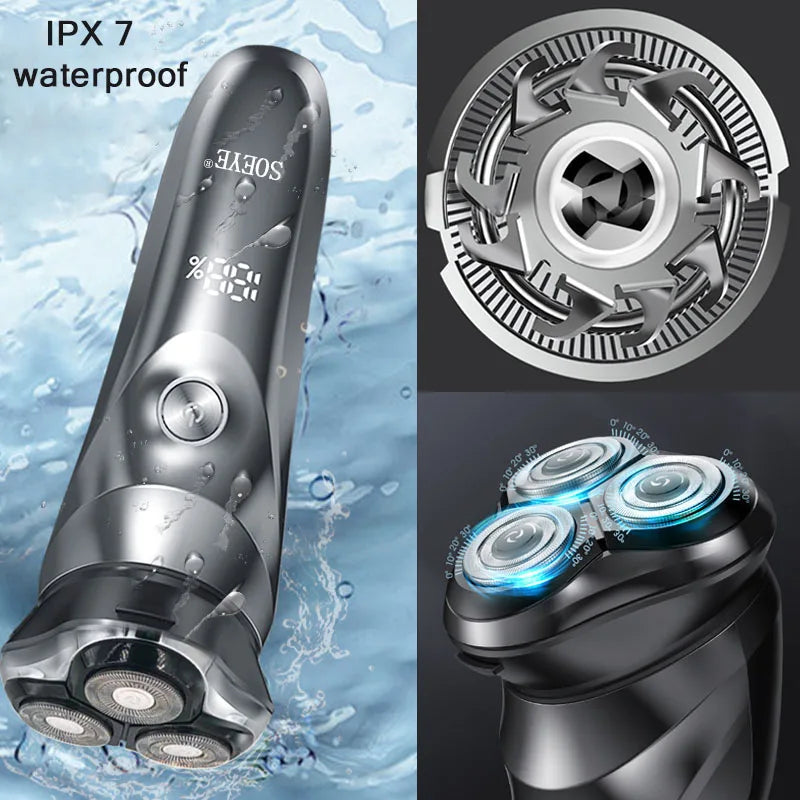 Mens 3D Waterproof Electric Razor