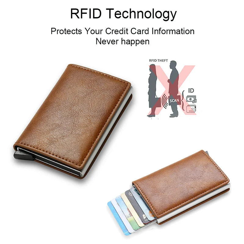 Mens Leather RFID Card Holder