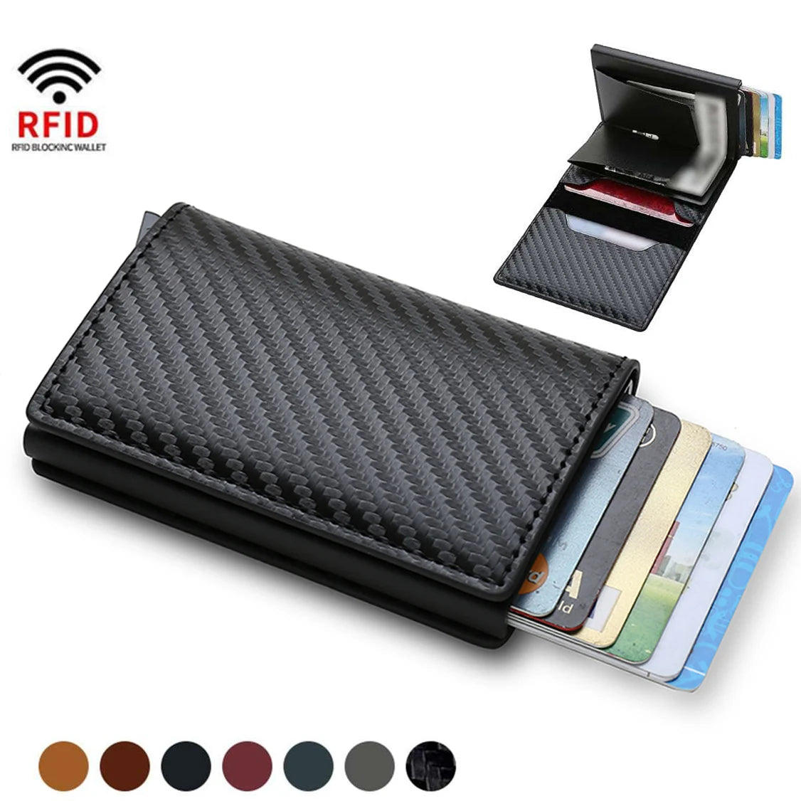 Mens Leather RFID Card Holder